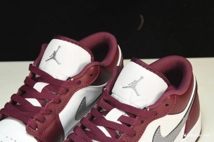 White 1 Jordan Bordeaux Low 1001